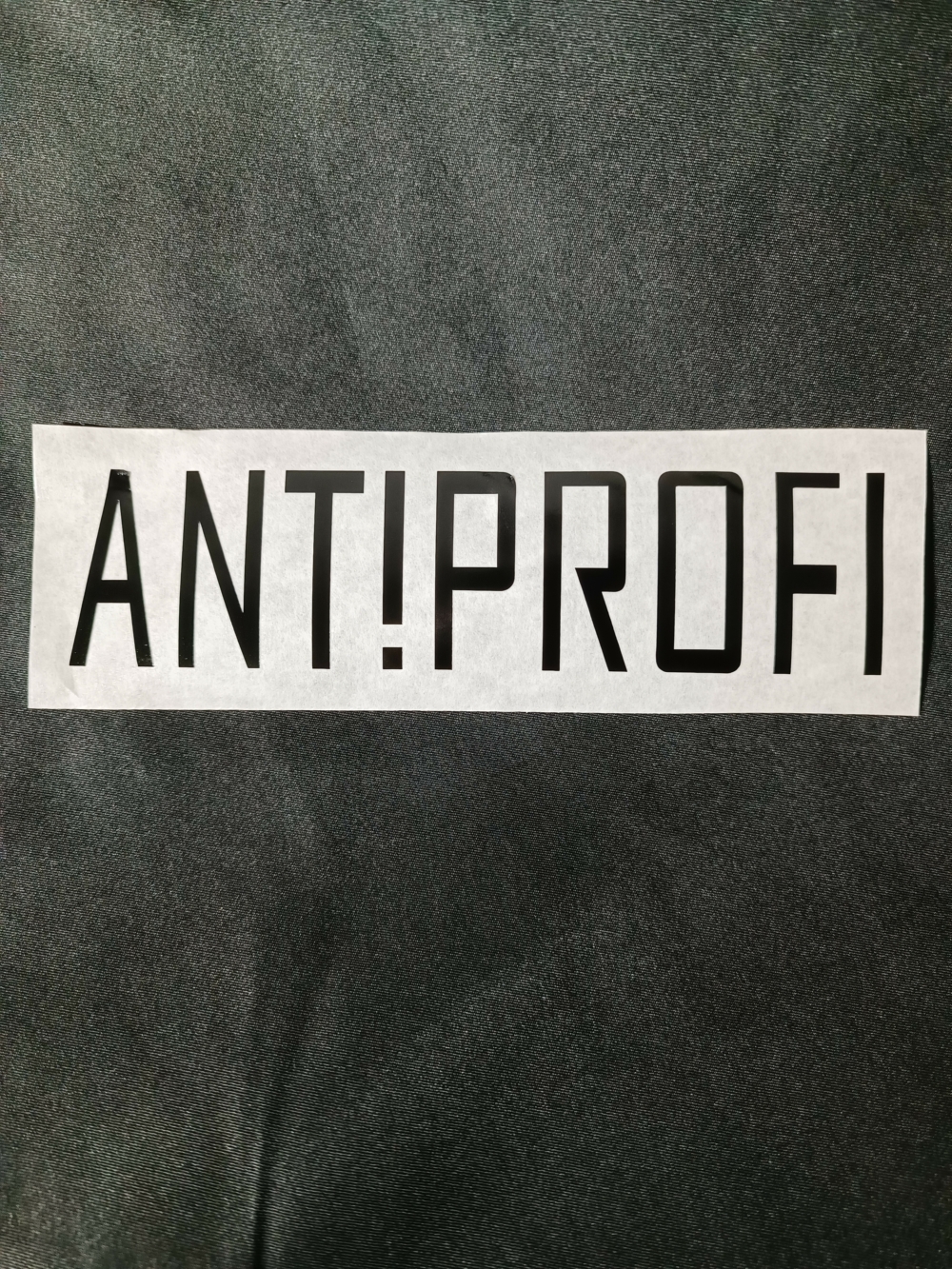 ANTIPROFI Aufkleber schwarz