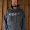 ANT!PROFI Hoodie dunkelgrau - weiss
