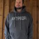 ANT!PROFI Hoodie dunkelgrau - weiss